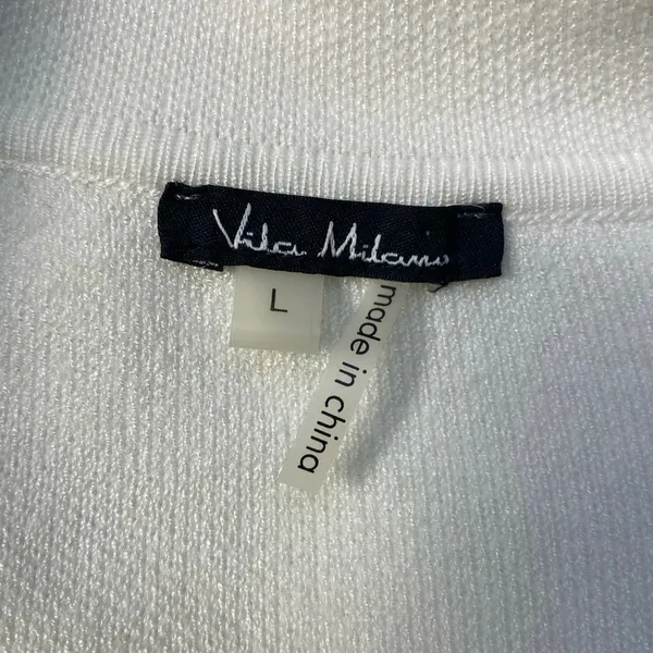 Vila Milano Women’s White Knitted Cardigan Sweater Size L‎ Minimalist Neutral - Image 2