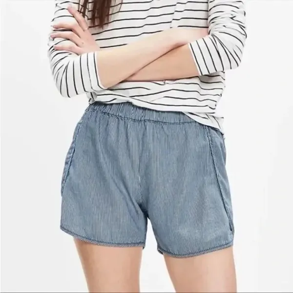 ✨Madewell Railroad Stripe Pull-On Shorts✨ - Image 9