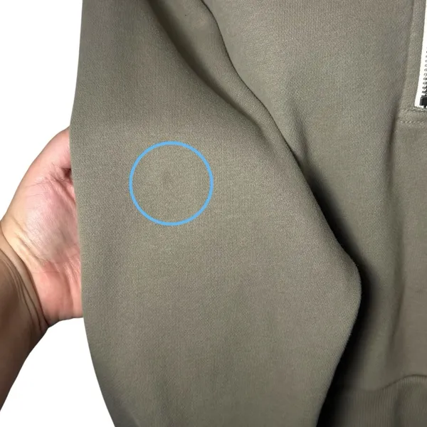Vuori Restore Half Zip‎ Hoodie Sweatshirt Green Athletic Comfort Athleisure M - Image 5
