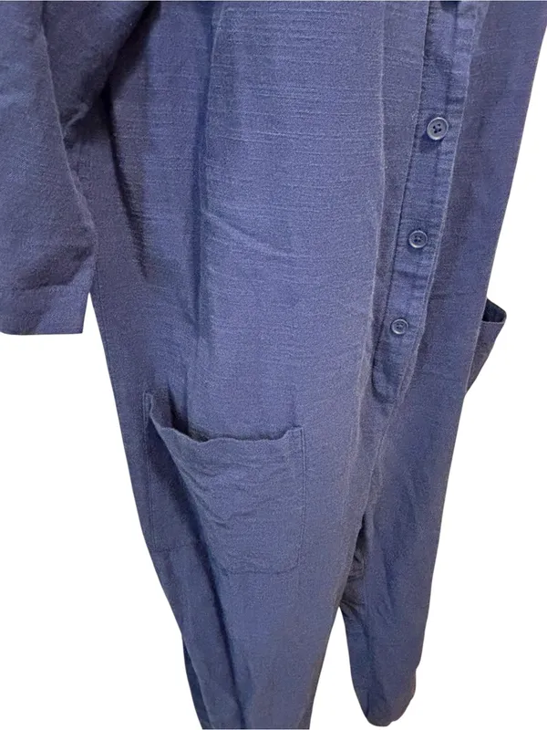 The Nines by HATCH 3/4 Sleeve Button-Front Maternity Jumpsuit Sz L Lagenlook - Image 6
