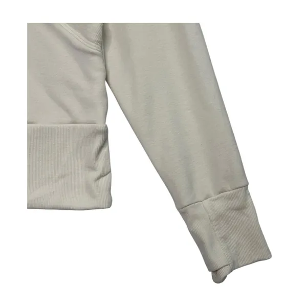 Athleta Recharge Sweatshirt Womens Small Ivory V Neck Faux Wrap Soft Yoga Cozy - Image 6