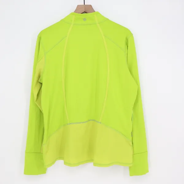 Athleta Pullover Women XL 1/4 Zip Lime Green Thumbhole Activewear Good - Image 6