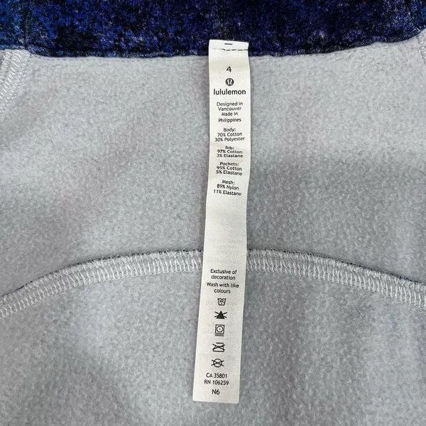 Lululemon Scuba Hoodie Sweatshirt Fleece Polar Lights Blue‎ Size 4 - Image 14