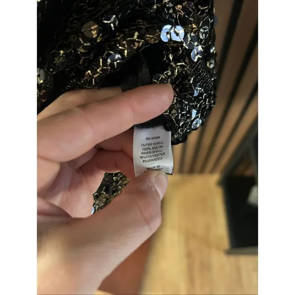 Express NYE sequin gold and black dress size XS - Image 4