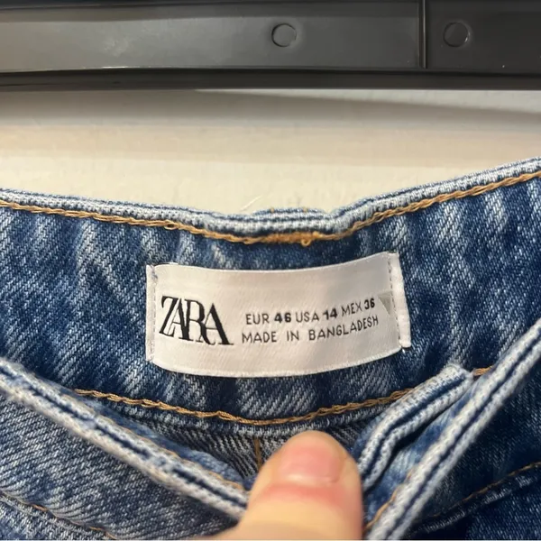 Zara Denim Shorts Duo - Blue and Black size 14 - Image 3
