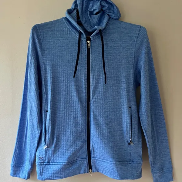 Peter Millar Sz M‎ French Teddy Hoodie Sweatshirt Full Zip Stretch Jacket - Image 2