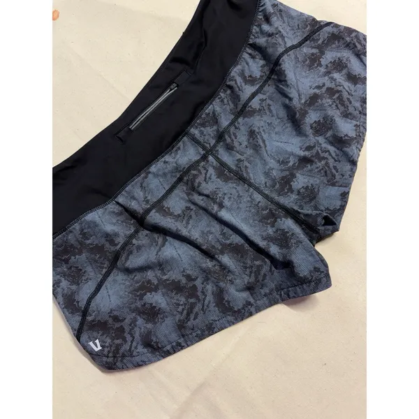 Vuori Omni Performance Lined Short 2.5" Running Black Blue Women's Medium Gym - Image 4