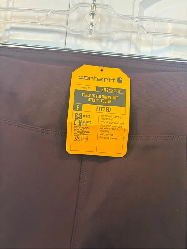 Carhartt burgundy force fitted midweight utility leggings size XL - Image 6