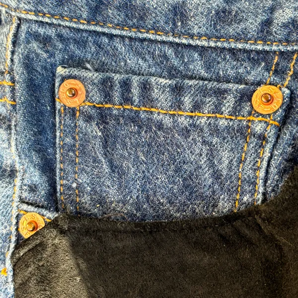 Vintage Levi’s 501 Women’s Size 1 Black Suede Front Panels 80s Button Fly USA - Image 10