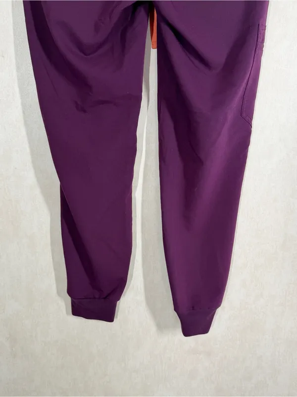 Figs Women’s Zamora High-Rise Jogger Scrub Pants Pull On in Purple XSP - Image 8