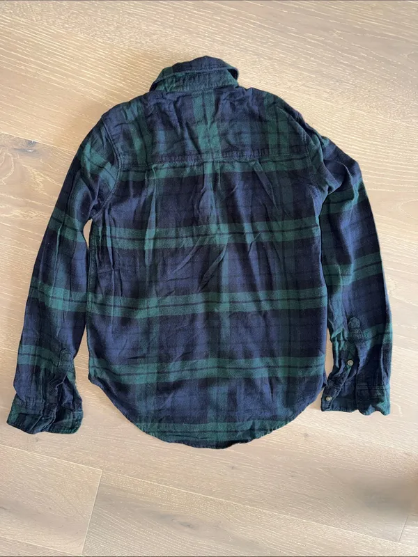 Abercrombie & Fitch Blackwatch Plaid Button-Down Shirt - Green & Black size XS - Image 3