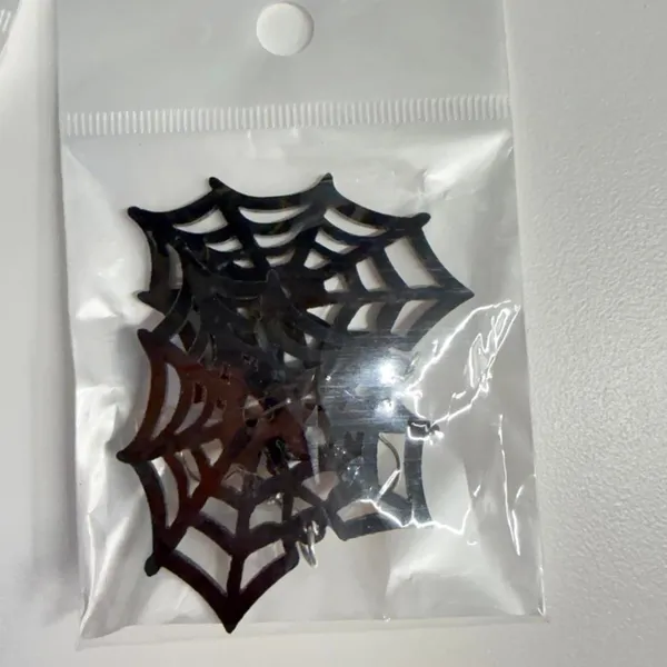 7 pair Halloween goth earring bundl Black - Image 5