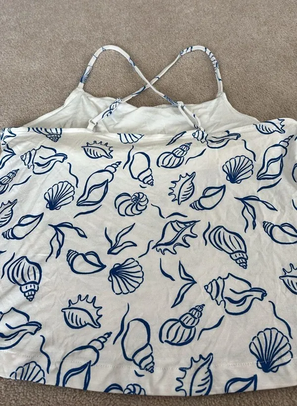 NWOT Auden Pajama Top Blue Size M - Image 7