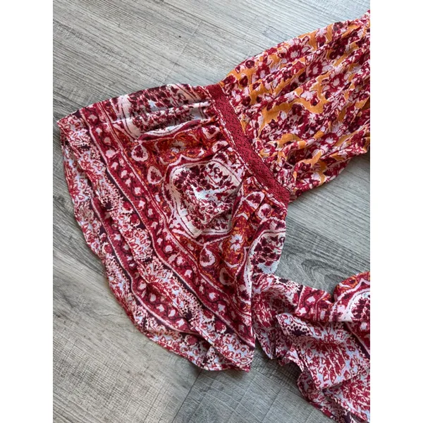 Free People Lorriane Tiered Kimono with Bonus Tank Small Boho Hippie Flowy NWOT - Image 6