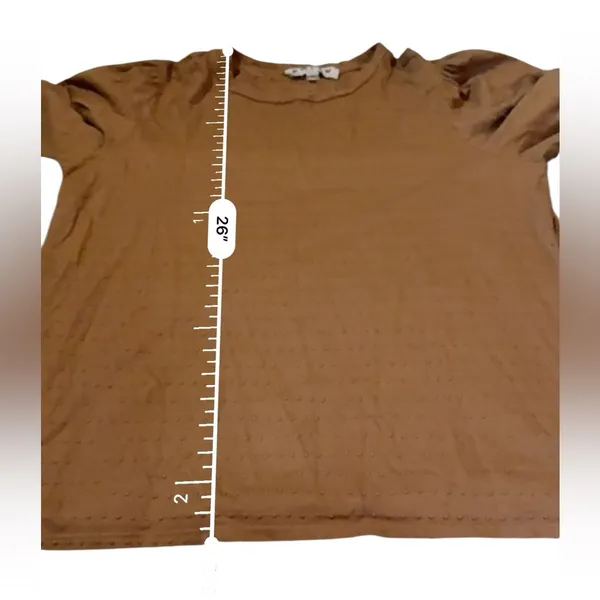 Anthropologie Dolan Textured Knit Top Women’s Size Large‎ Long Sleeve Rust - Image 6
