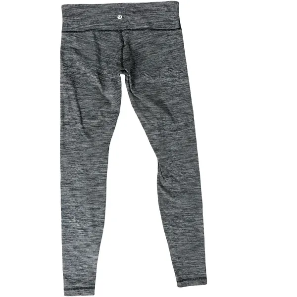 Lululemon Black Gray Circles Wunder Under Coco Pique Low Rise Leggings size 6 - Image 8