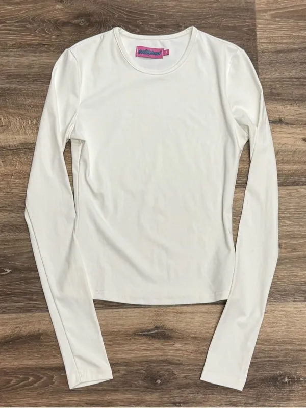 Edikted Tay Long Sleeve Top White Women’s XS - Image 2
