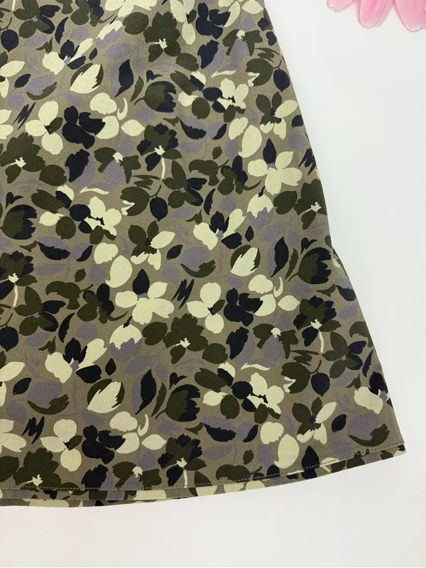 Outdoor Voices The Exercise Dress Tennis Athletic Tea Tree Floral Olive Green - Image 10