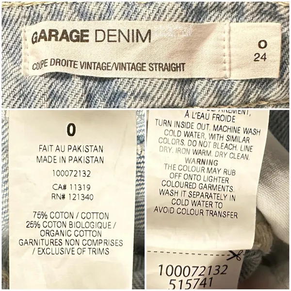 Garage Denim High-Rise Vintage Straight Style Mom Jeans Size 24 - Image 5