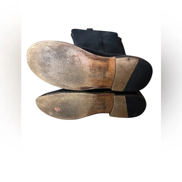 FRYE Paige Leather Riding‎ Boots Black Women's Size 7B Preowned - Image 5