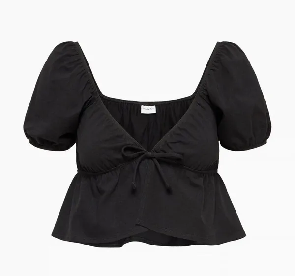 Aritzia Sunday Best Kaia Top in navy blue - Image 4