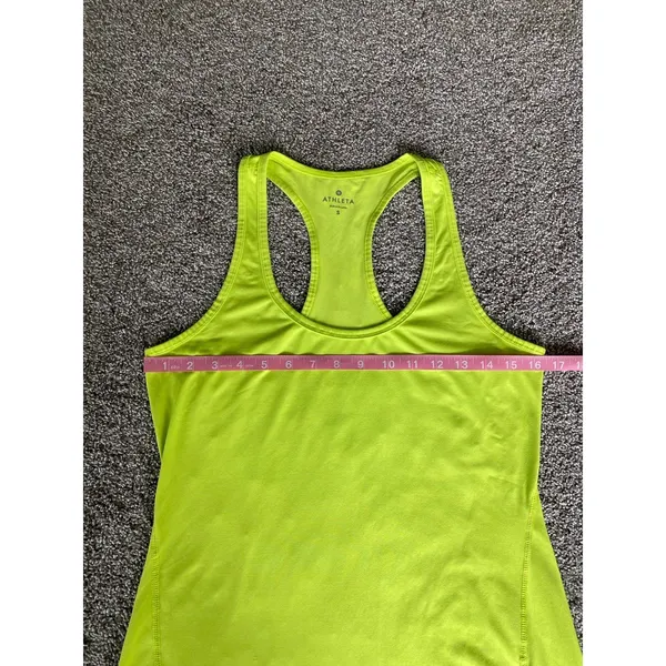 Athleta Neon Yellow Racerback Tank Top Size S Athletic Workout - Image 4