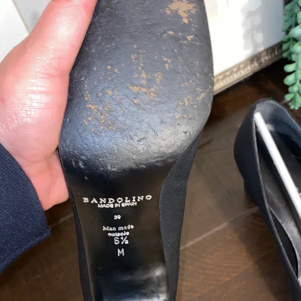 Bandolino Elegant Classic Black Block Heels Made in Spain Size 6.5M - Image 12