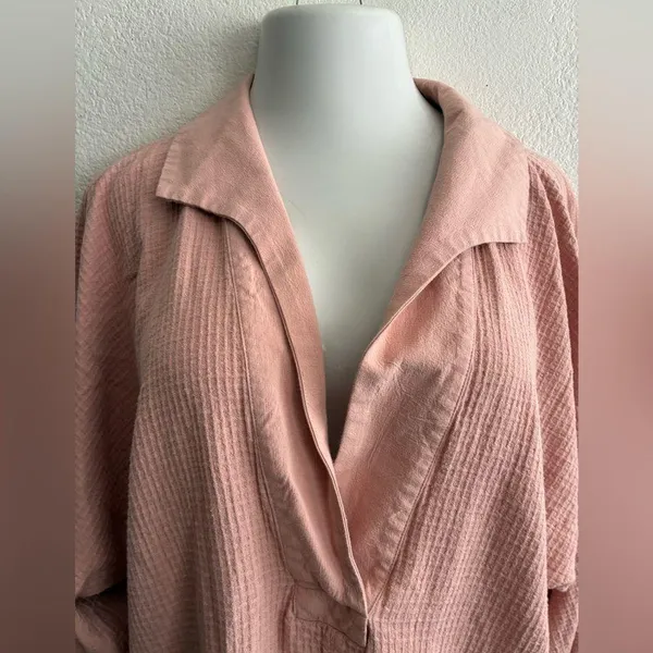Free People Blush Oversized Cotton Romper XS - Image 6