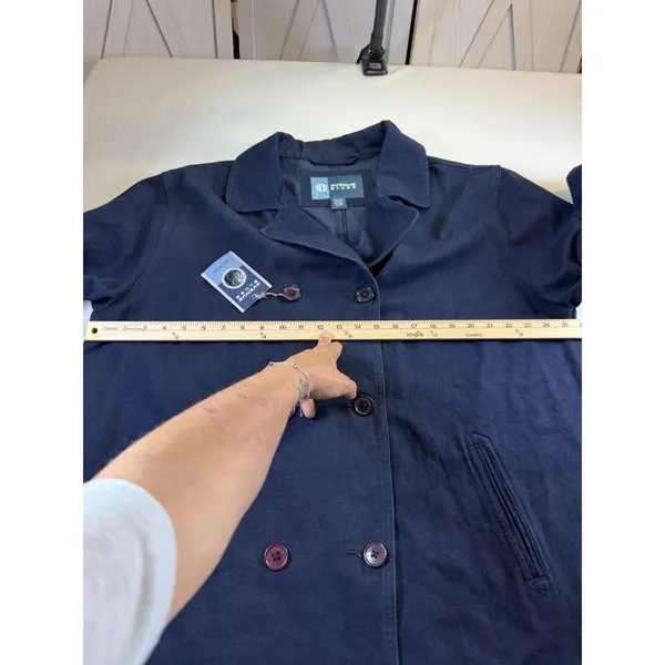 Avenue Blues 18/20 Womens Jacket‎ Blue Denim Cotton Blend Button NWOT - Image 8