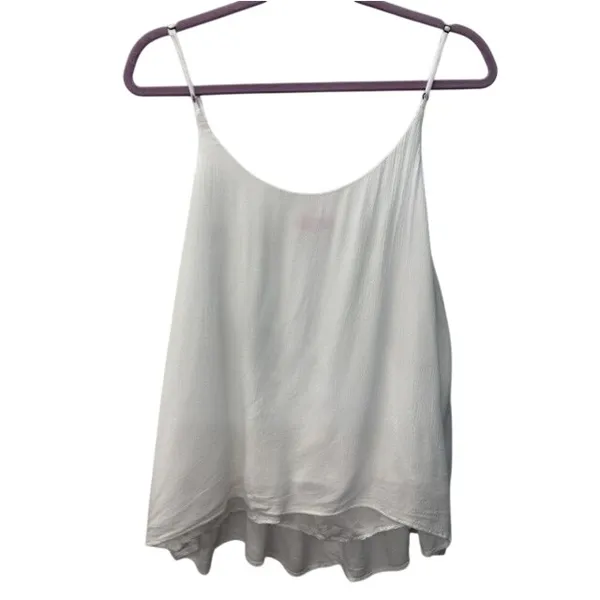 Lilly Pulitzer White Gauze Spaghetti Strap Flowy Tank Top Womens Large‎ - Image 2