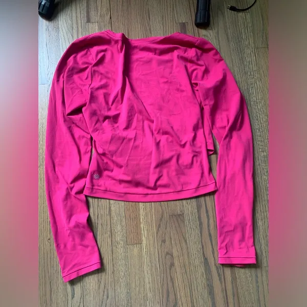 Athleta pink transcend wrap long sleeve medium - Image 6