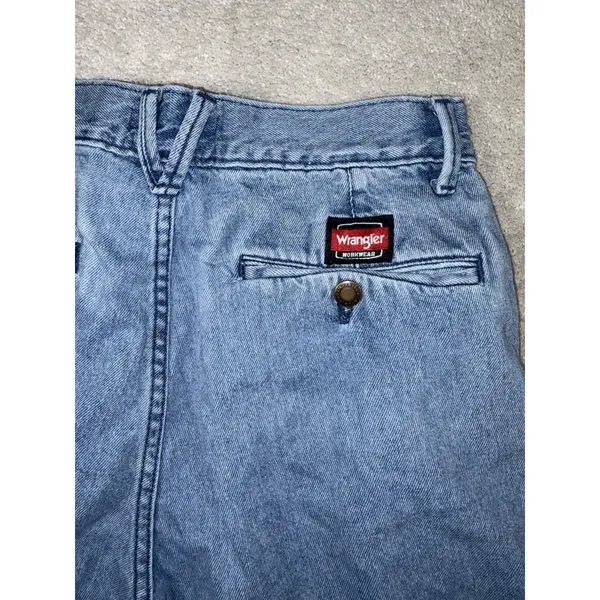 Wrangler Barbie Straight Leg Jeans Womens‎ 3 High Rise Denim Workwear Pleated - Image 8