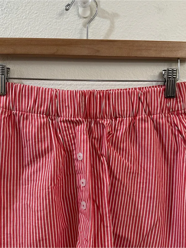Daily Drills Poplin Resort Shorts in Red Stripes Size XS/S - Image 5