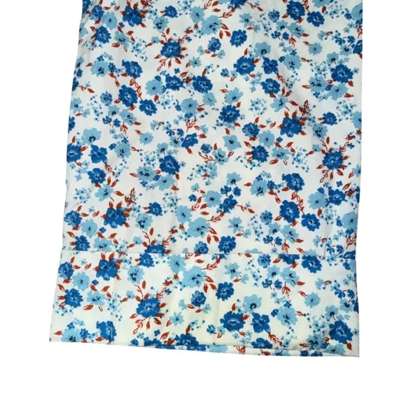 Tuckernuck Floral Drop Waist Dress Women Large Blue White Excellent Mini Pockets - Image 8