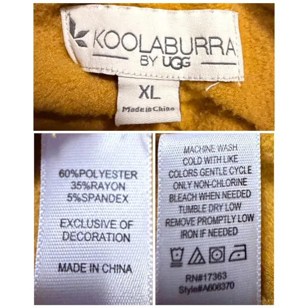 Koolaburra by UGG Women’s Size XL Hooded Sweatshirt Dress Mustard Yellow Lounge - Image 10