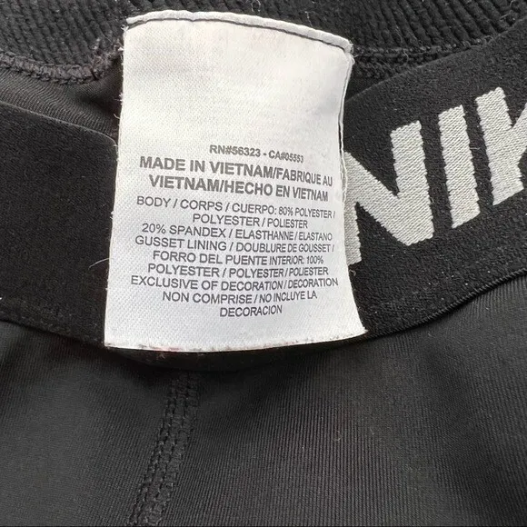 Nike Pro Crop Dri-fit Leggings in Black Size XS XSmall Logo‎ Compression - Image 6
