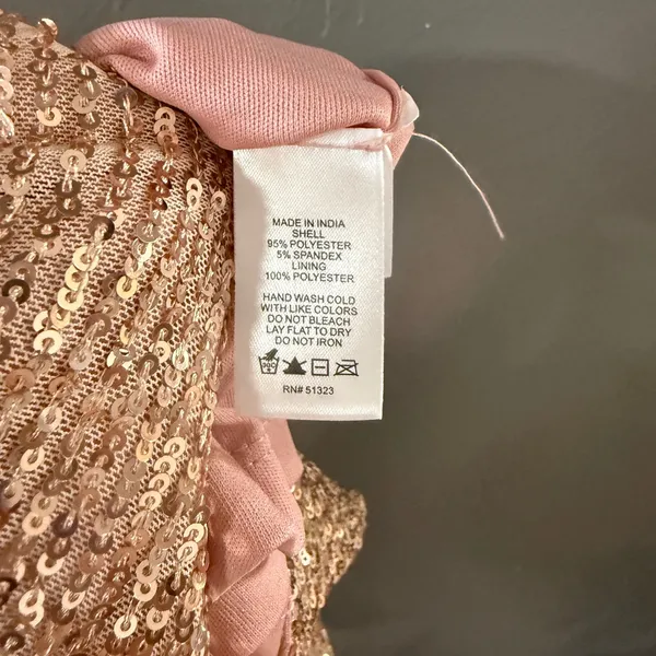 1.STATE‎ Serene Rose Sequin Mini Dress V-Neck Adjustable Sparkle Size 4 NEW - Image 10