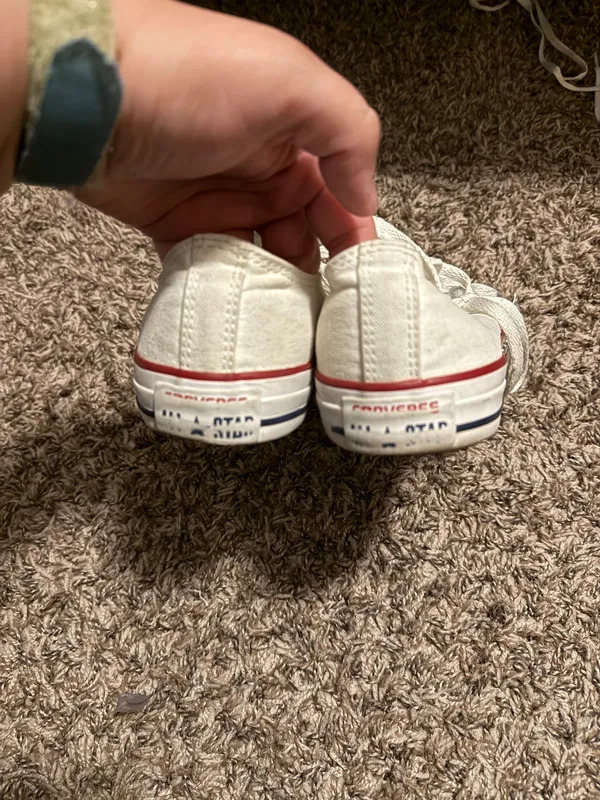 Low Too White Converse All Star Shoes - Image 4