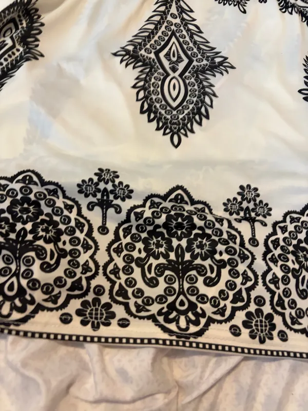 Black and white floral halter dress - Image 6