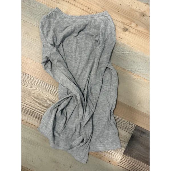 Adar Universal XS Heather Gray Long Sleeve Underscrub Tee Polyester Cotton - Image 3