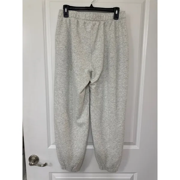 Hollister Gray Sweatpants Fleece Lined Logo Joggers Medium - Image 4