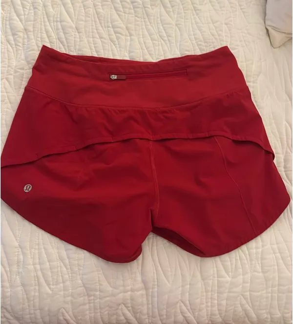 Lululemon Red Shorts Speed Up 4’ - Image 3