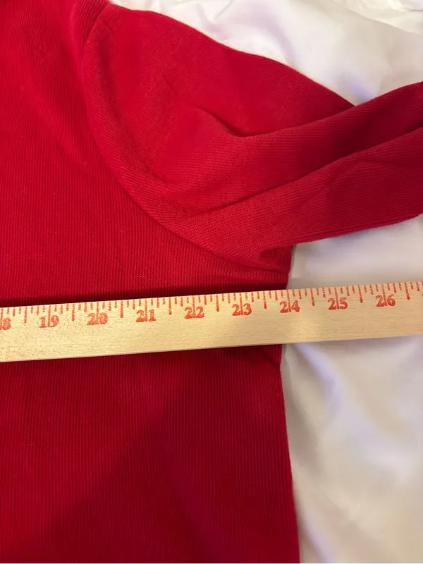 Breckenridge Cardinal Embroidered Layered Sweater Shirt XL Red - Image 3