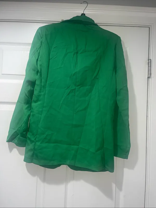 SHEIN Green Single-Button Blazer - Image 2