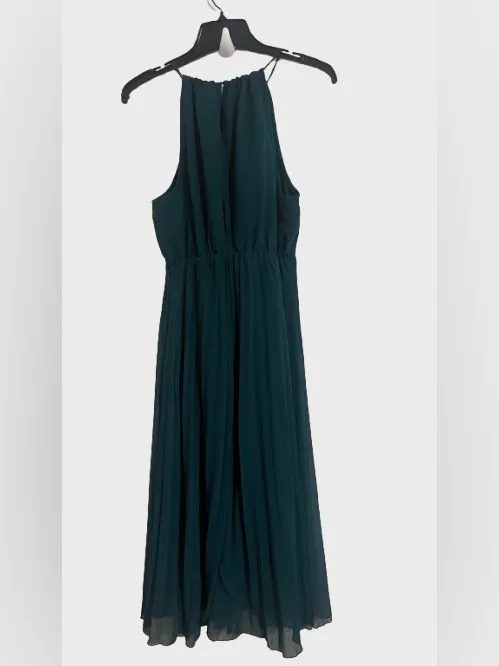 ASOS Dark Teal Halter Midi Dress - Image 4