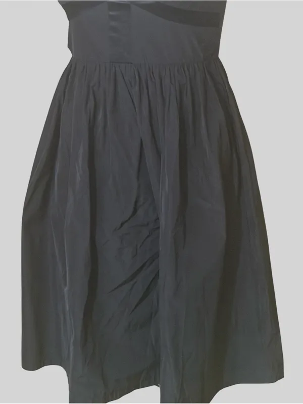 Calvin Klein Black Midi Fit-and-Flare Dress with Spaghetti Straps - Image 3