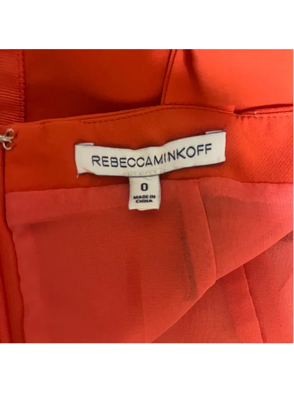 Rebecca Minkoff Orange Sheath Dress Size 0 Adjustable Straps - Image 5