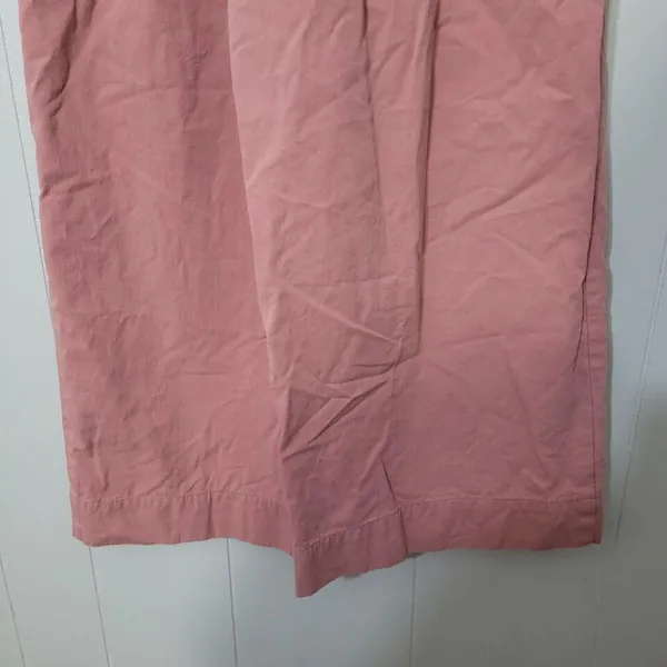 Zara Paperbag Wide Leg Pants Pink High Rise Belted Size M - Image 4