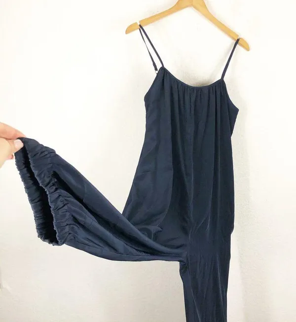 Hatch Blue Oversized Tapered Sleeveless Jumpsuit Small Maternity Lightweight - Image 7