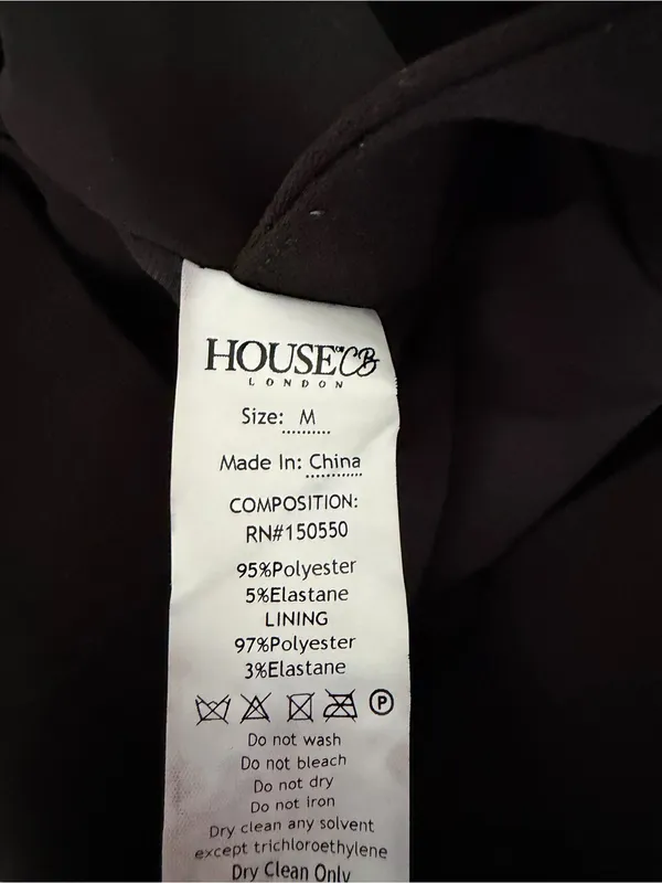 House of CB Ramirez Crepe Black Mini Skirt Button Down size medium - Image 6